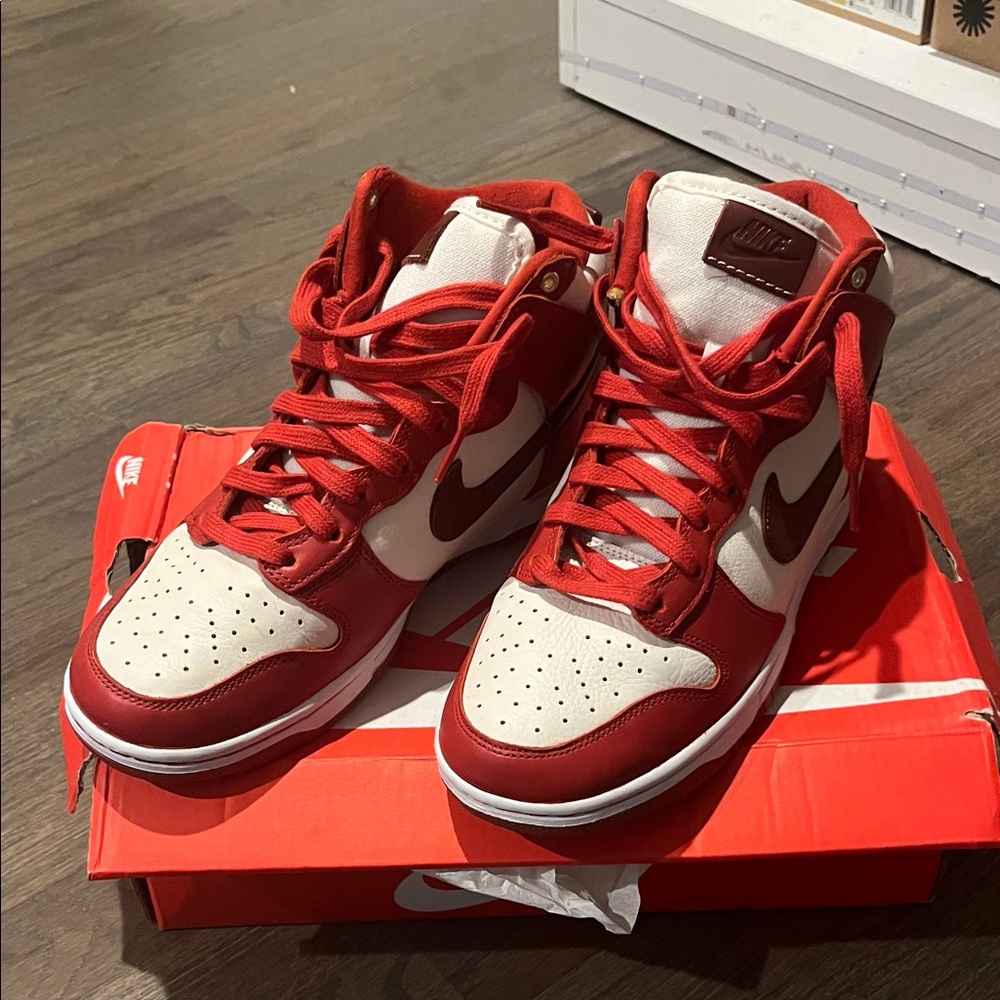 Nike Women’s Red and Cream Sneakers
